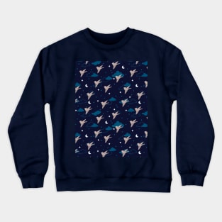 Nocturnal Bird in the Night Crewneck Sweatshirt